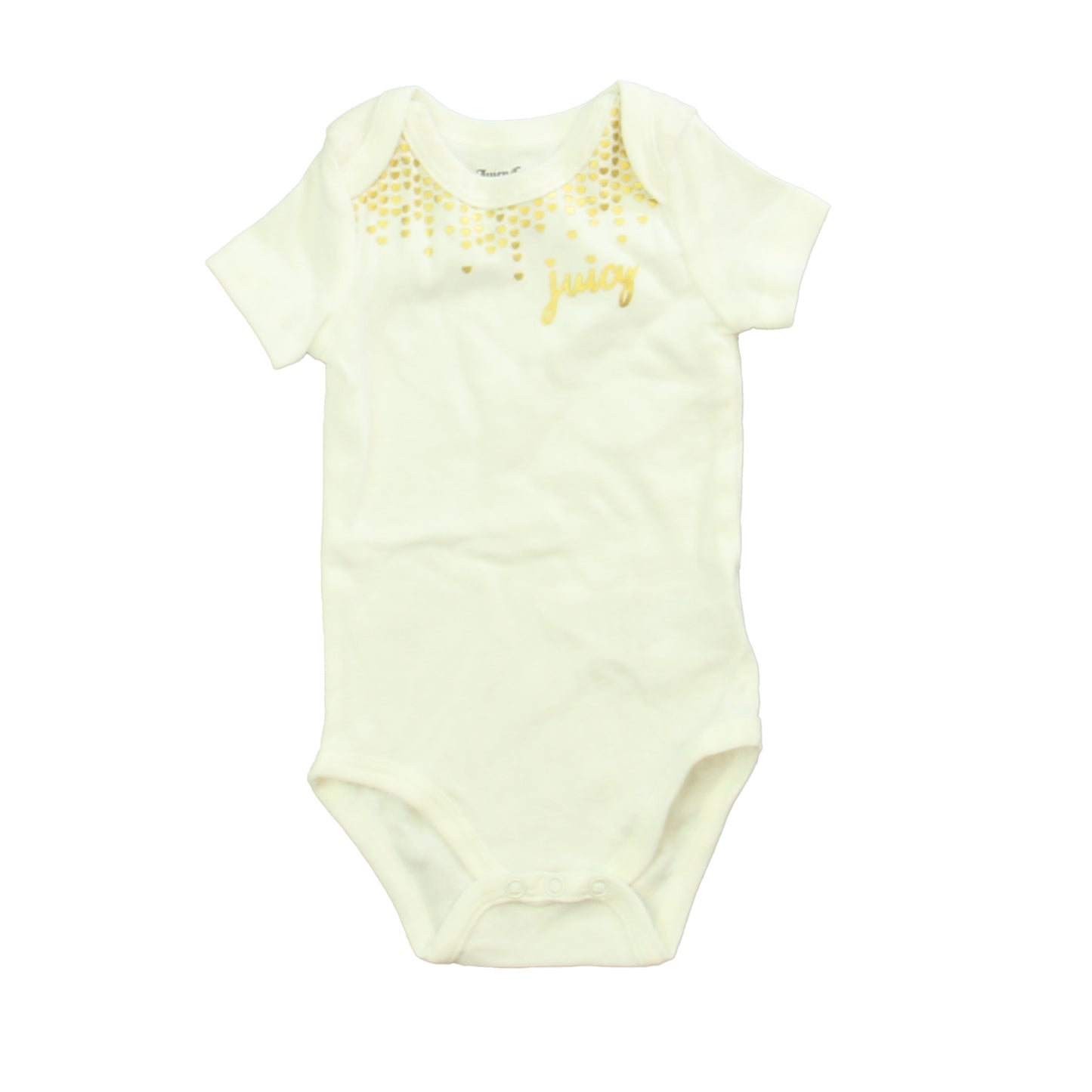 Juicy Couture Girls White | Gold Onesie Size: 3-6 Months White | Gold