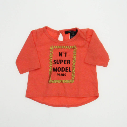 Just One Girls Girls Orange T-Shirt Size: 6-9 Months Orange