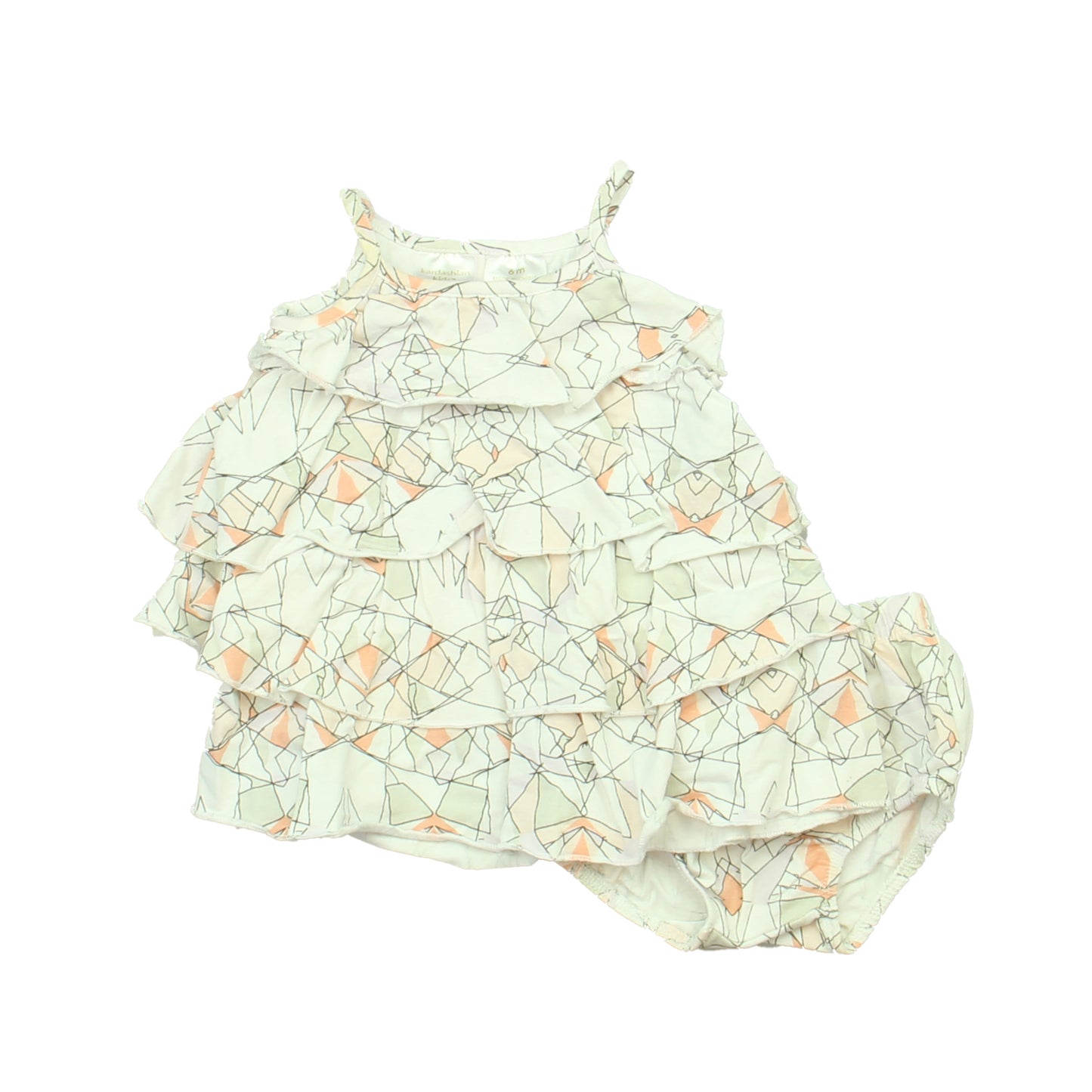 Kardashian Kids Girls White | Black | Coral Dress Size: 6 Months White | Black | Coral