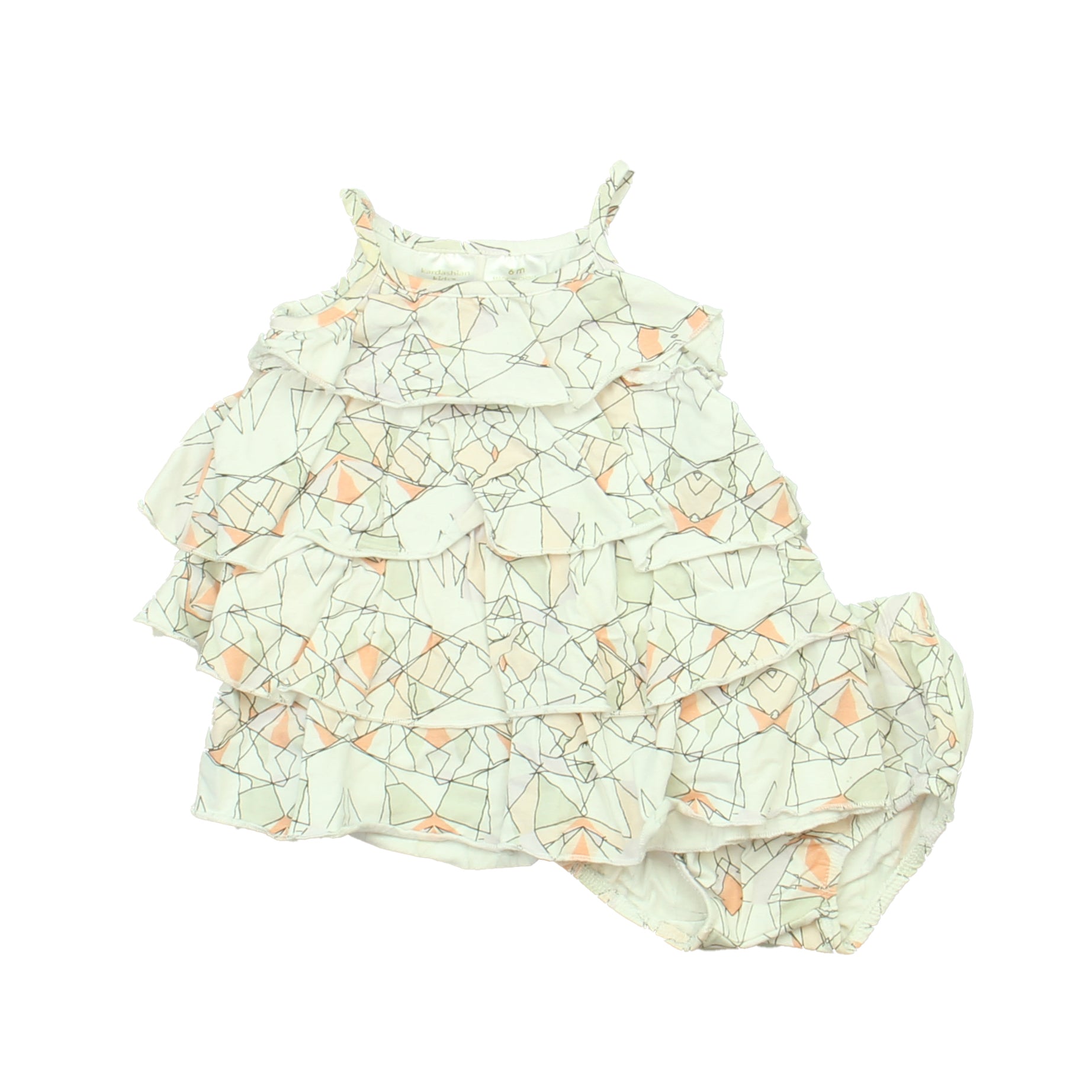 Kardashian Kids Girls White | Black | Coral Dress Size: 6 Months White | Black | Coral