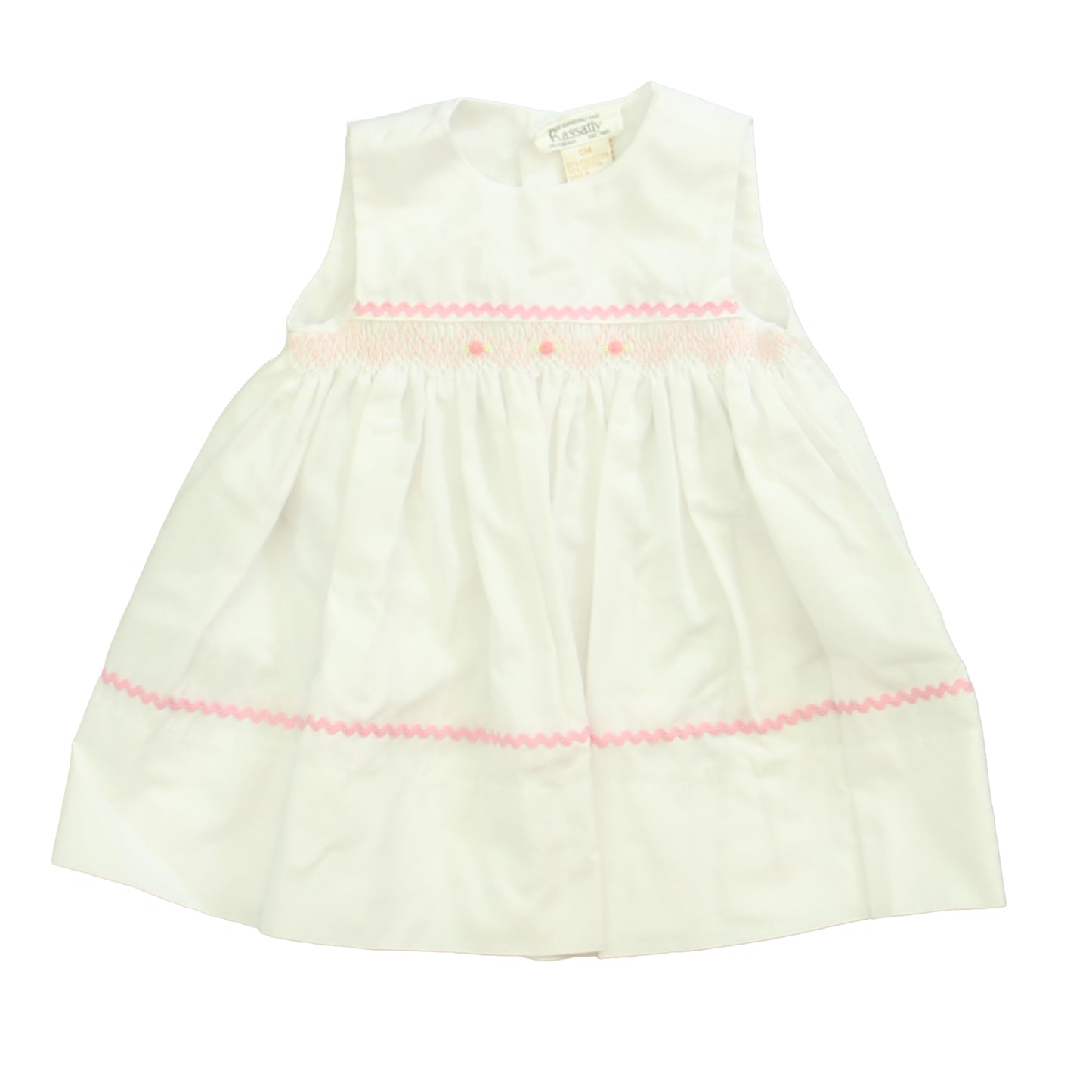 Kassatiy Girls White | Pink Dress Size: 6 Months White | Pink