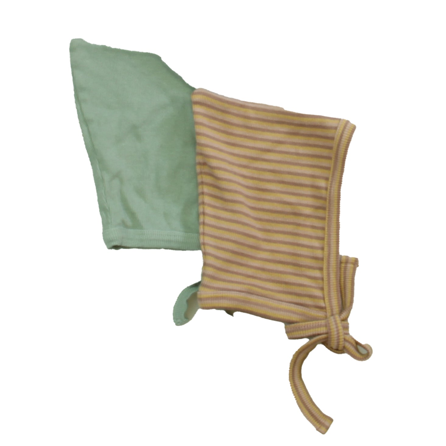 Kate Quinn Unisex Green | Mauve Stripe Hat Size: 6-12 Months Green | Mauve Stripe