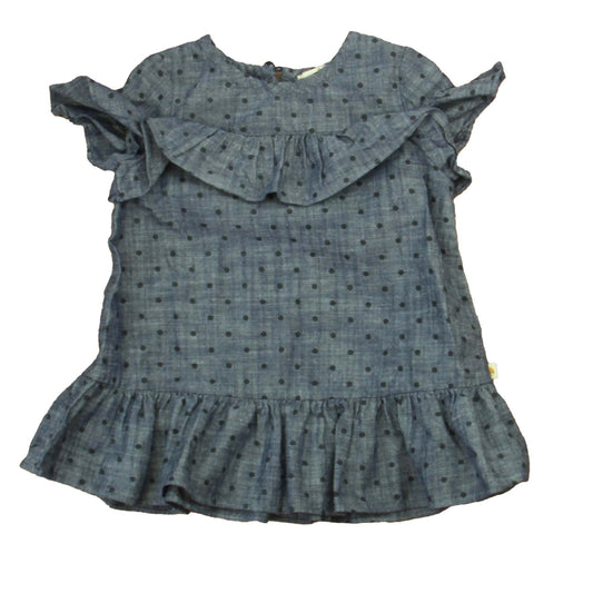 Kate Spade Girls Blue Polka Dots Dress Size: 18 Months Blue Polka Dots