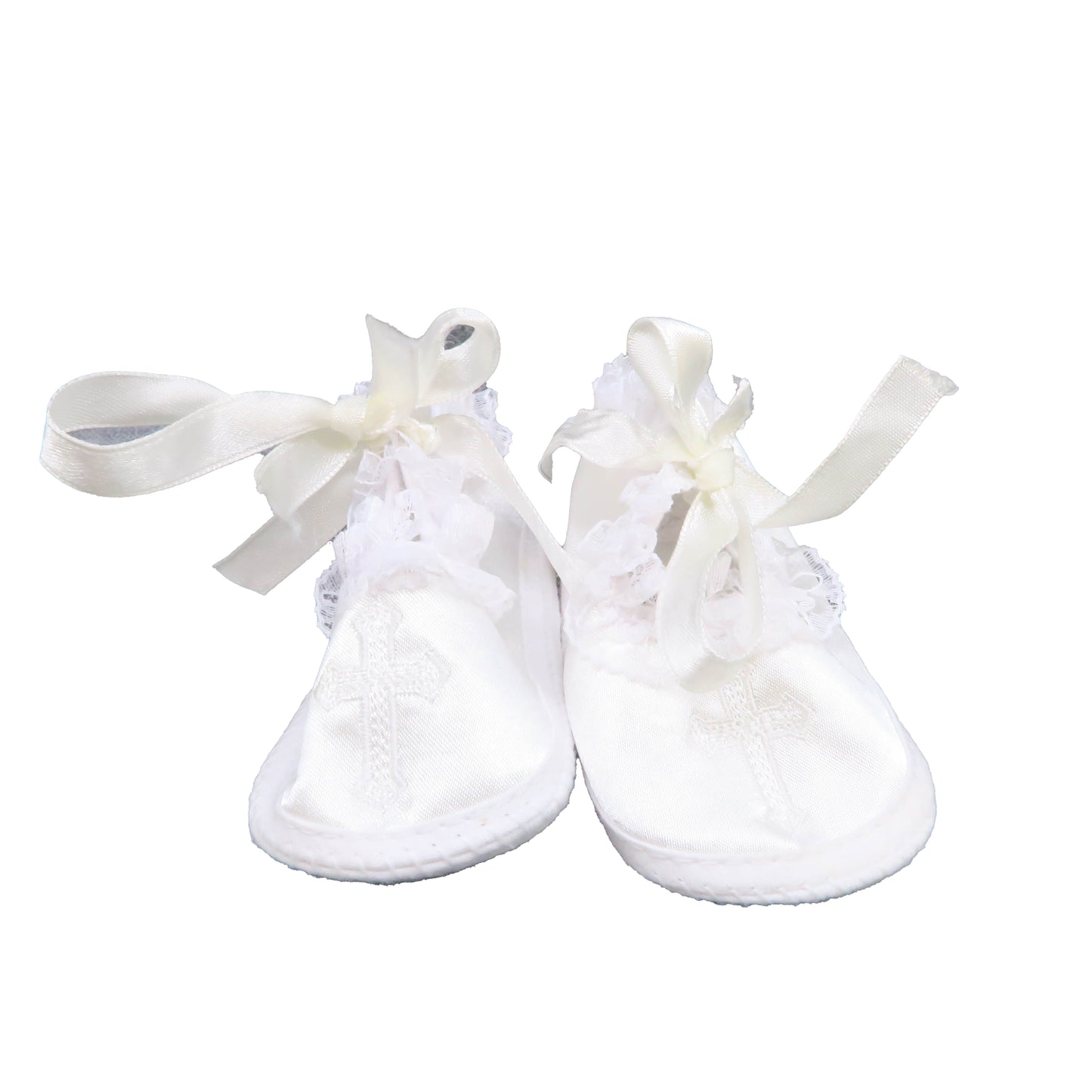 Keepsake Shoes Unisex White Booties Size: 0-6 Months White
