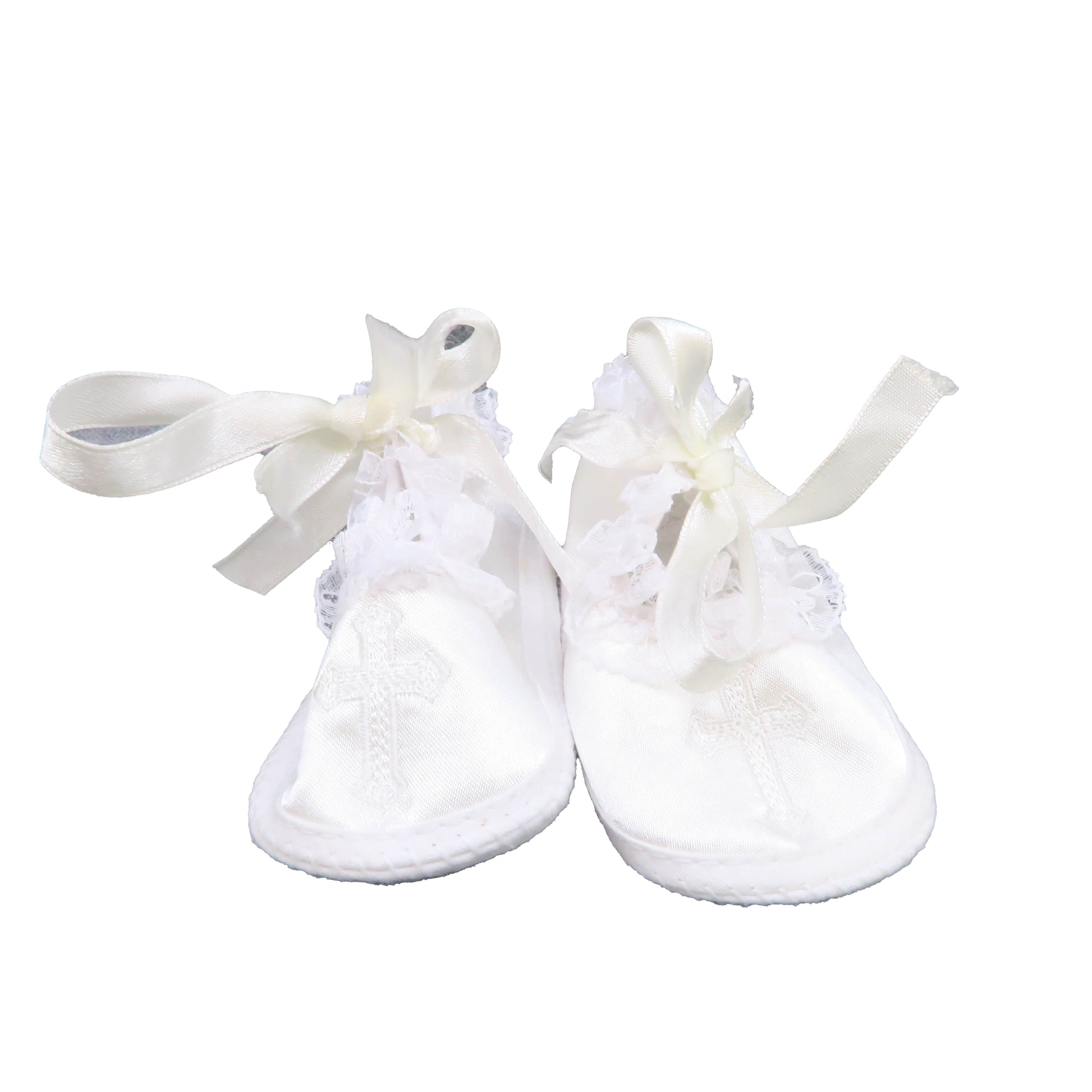 Keepsake Shoes Unisex White Booties Size: 0-6 Months White