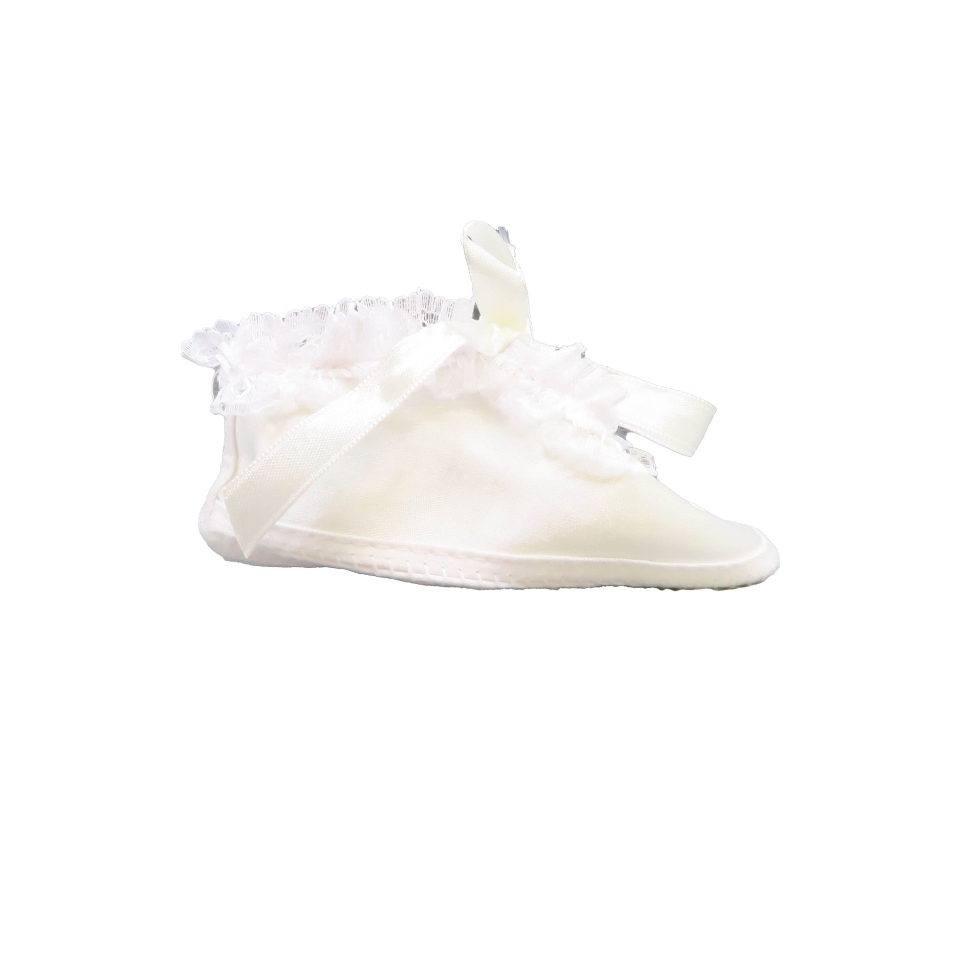 Keepsake Shoes Unisex White Booties Size: 0-6 Months White