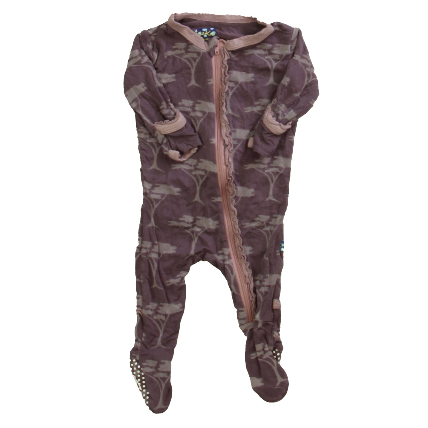 Kickee Pants Girls Purple 1-piece footed Pajamas Size: 0-3 Months Purple