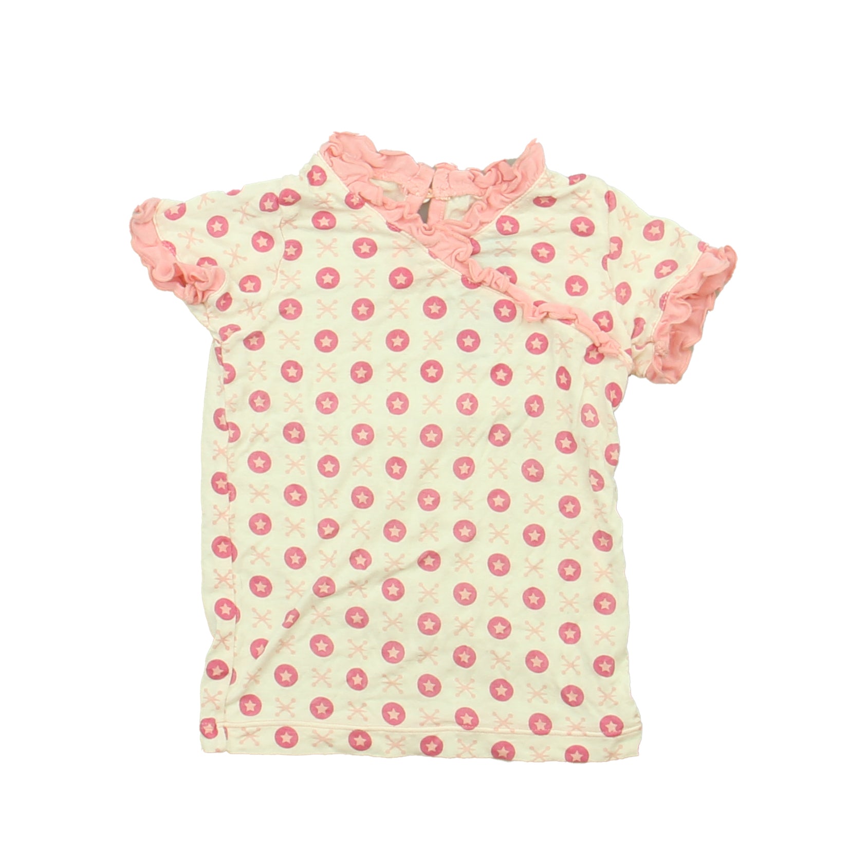 Kickee Pants Girls White | Pink T-Shirt Size: 18-24 Months White | Pink