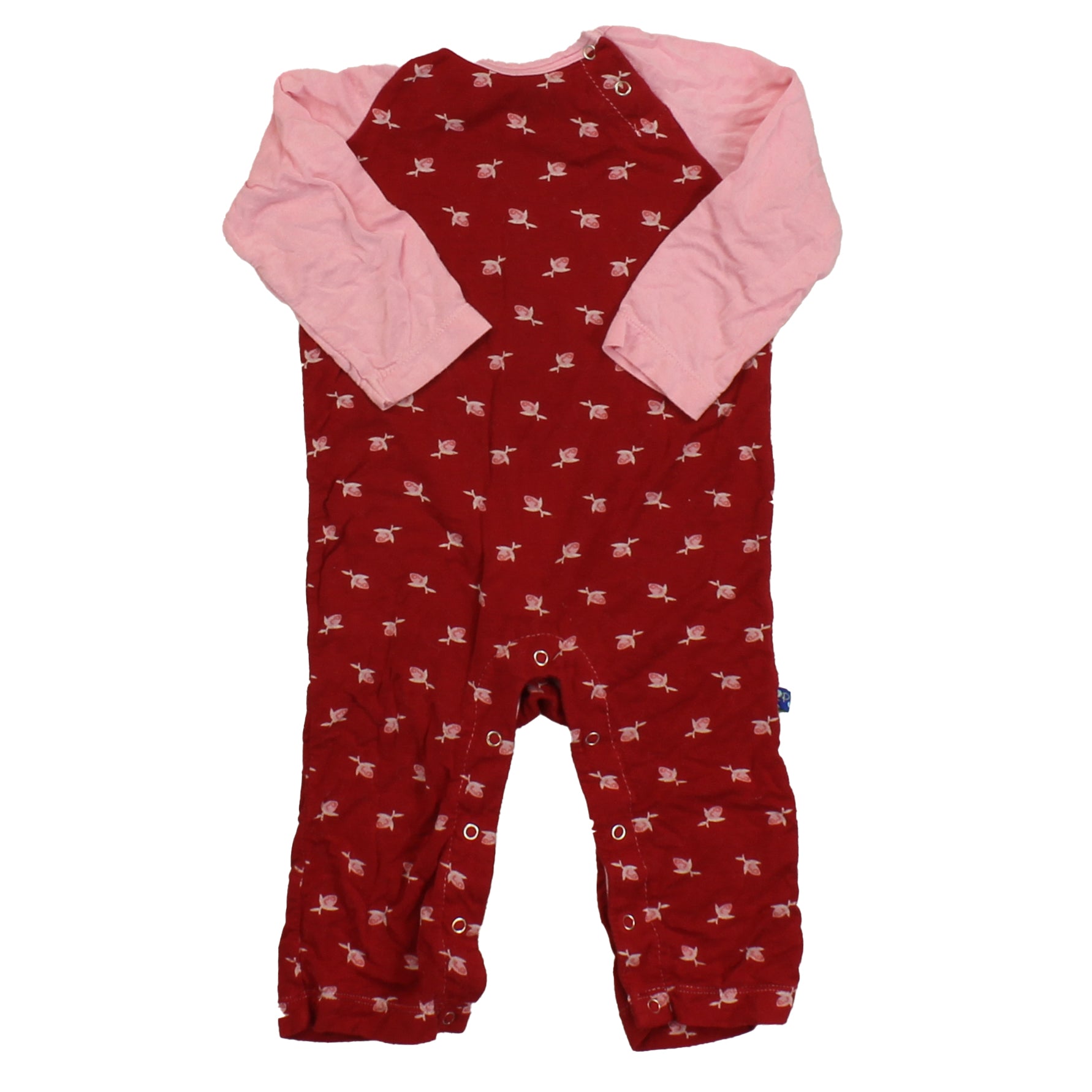 Kickee Pants Girls Red | Pink 1-piece Non-footed Pajamas Size: 3-6 Months Red | Pink