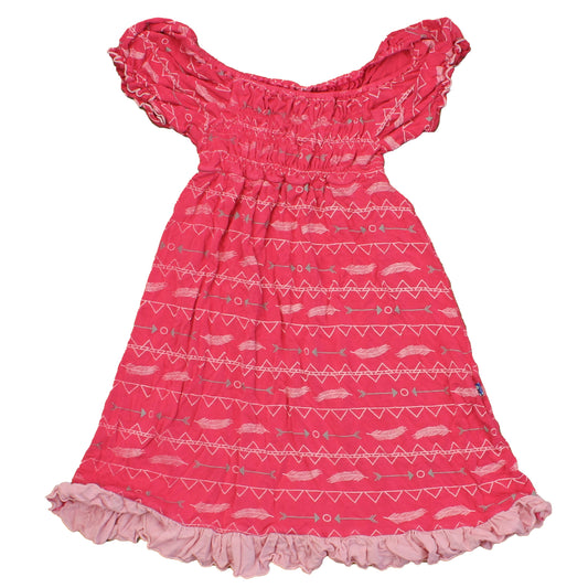 Kickee Pants Girls Pink | White Dress Size: 4T