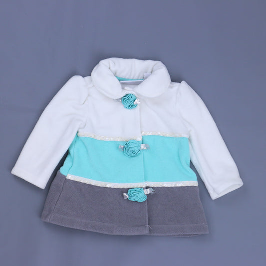 Kids Headquarters Girls White | Green Jacket Size: 6-9 Months White | Green