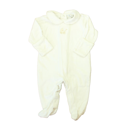 Kissy Kissy Girls White | Beige Baby Stroller Long Sleeve Outfit Size: 0-3 Months White | Beige Baby Stroller