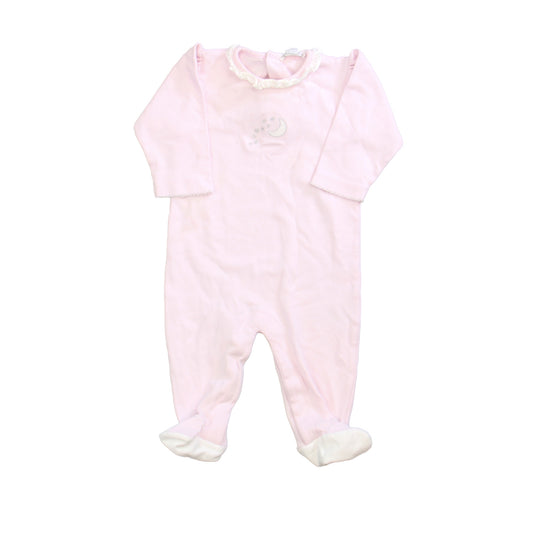 Kissy Kissy Girls White | Pink Pima Long Sleeve Outfit Size: 6-9 Months White | Pink Pima