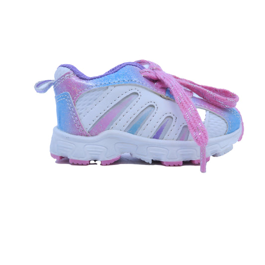 Koala Kids Girls White | Pink | Blue | Purple Sneakers Size: 2 Infant White | Pink | Blue | Purple