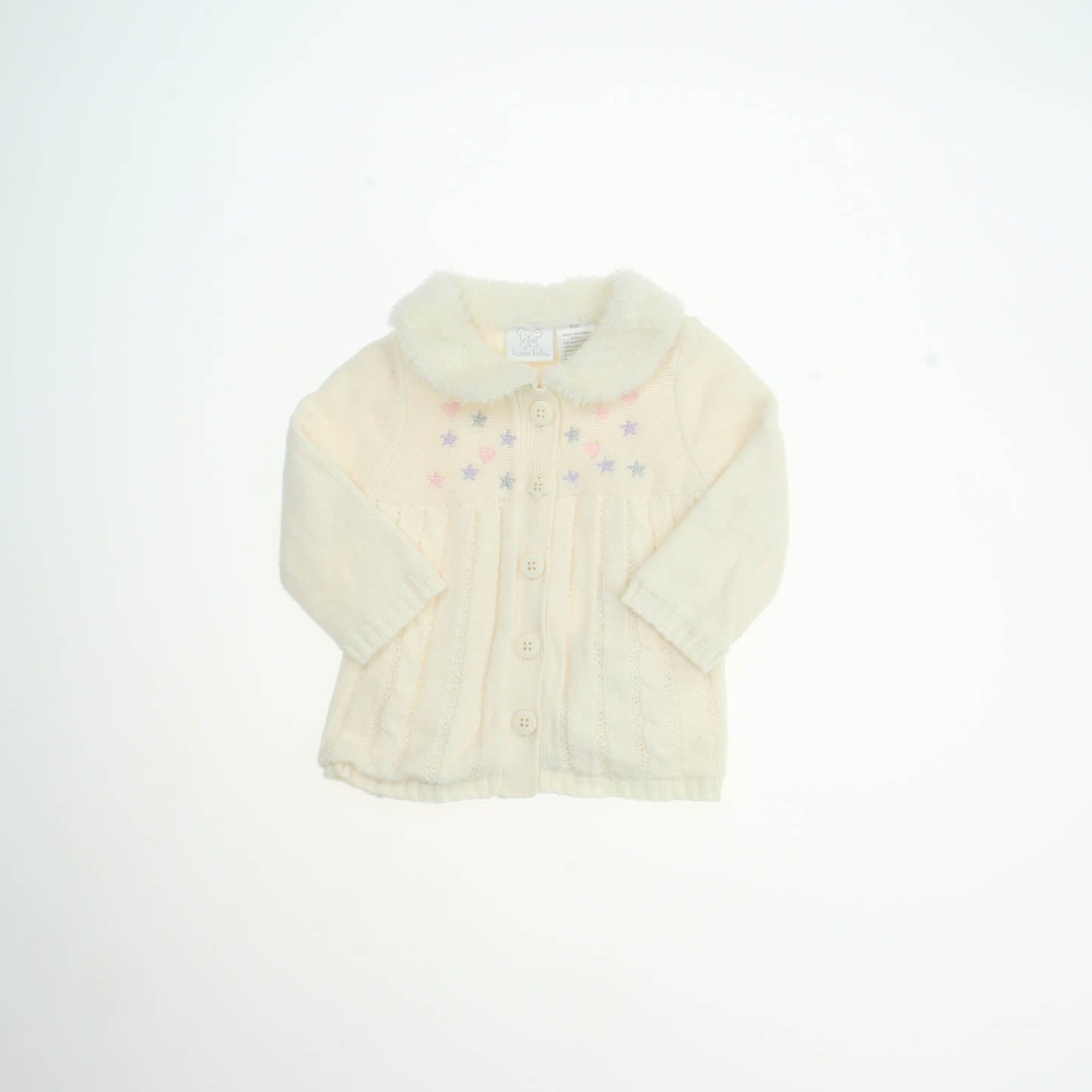 Koala Kids Girls White Cardigan Size: 6M White