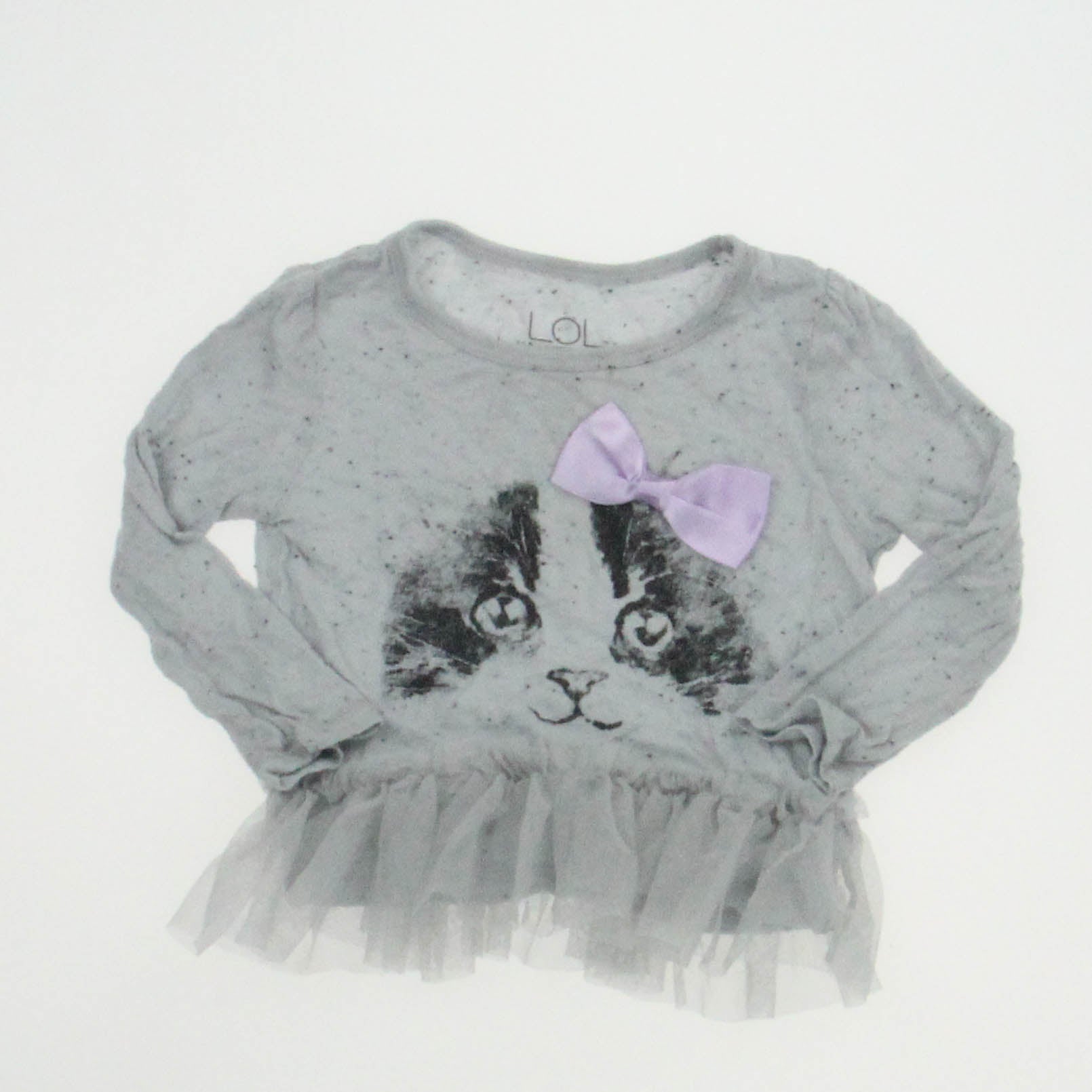 LOL Vintage Girls Gray Long Sleeve Shirt Size: 12-18 Months Gray
