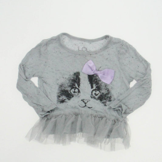LOL Vintage Girls Gray Long Sleeve Shirt Size: 12-18 Months Gray