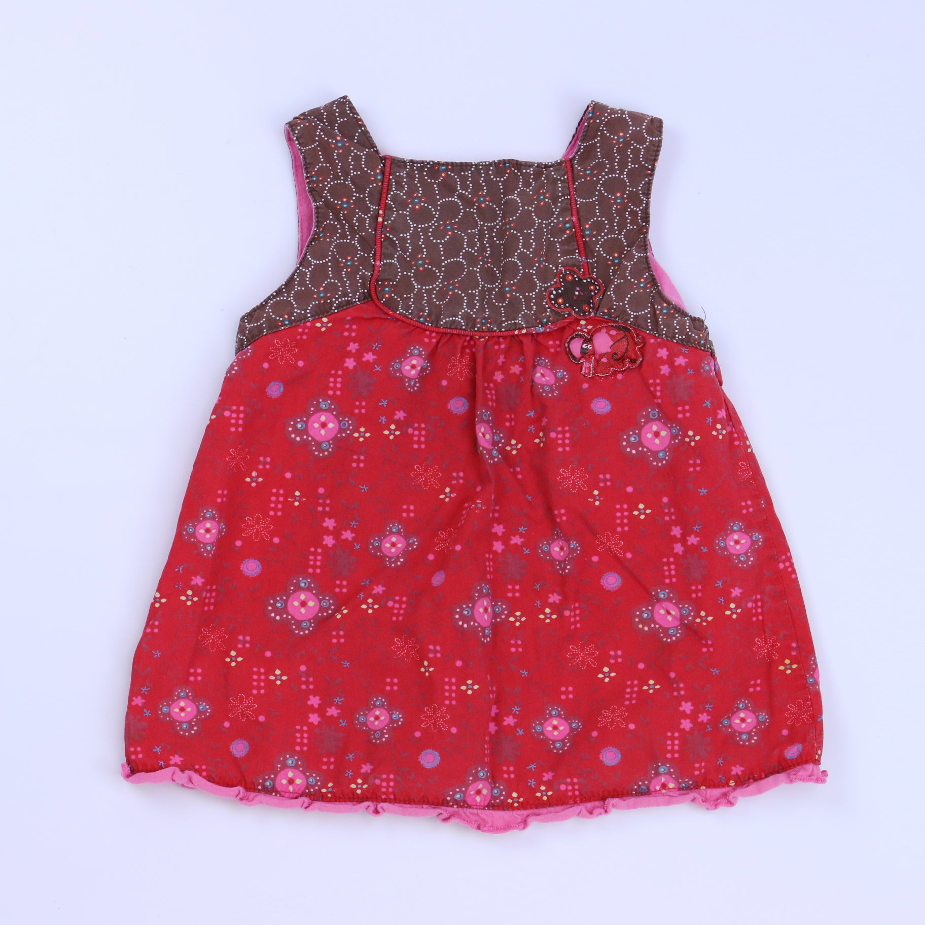 La Compagnie Petits Girls Red | Pink Dress Size: 12 Months Red | Pink