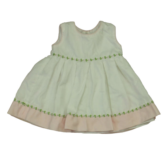 La Princess Girls White | Pink Dress Size: 6-12 Months White | Pink