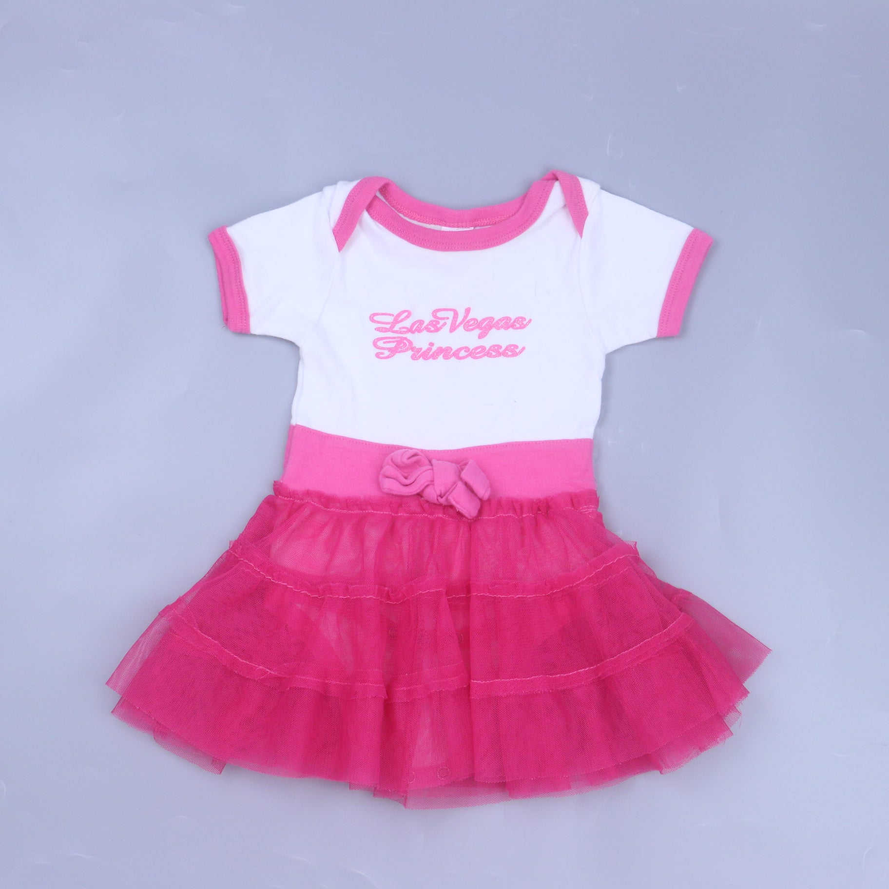 Las Vegas Baby Girls White | Pink Dress Size: 9-12 Months White | Pink