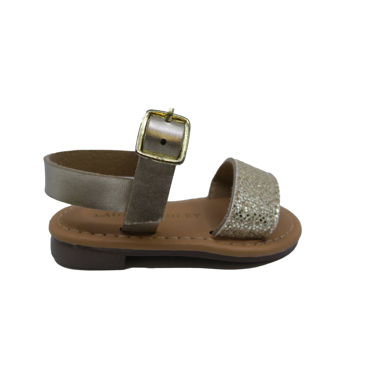 Laura Ashley Girls Gold Sandals Size: 2 Infant Gold