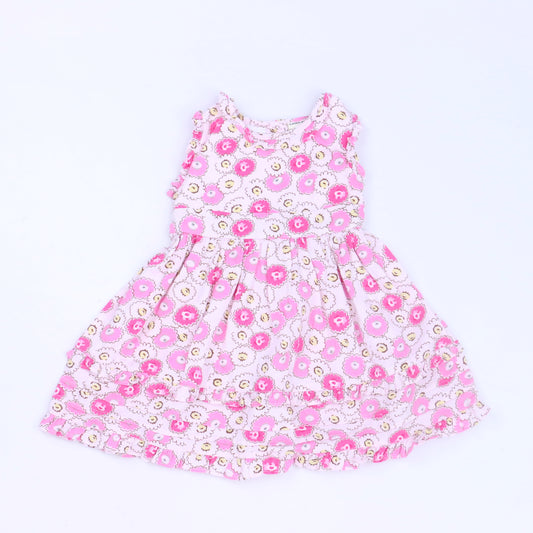Laura Ashley Girls Pink | Floral Dress Size: 9 Months Pink | Floral