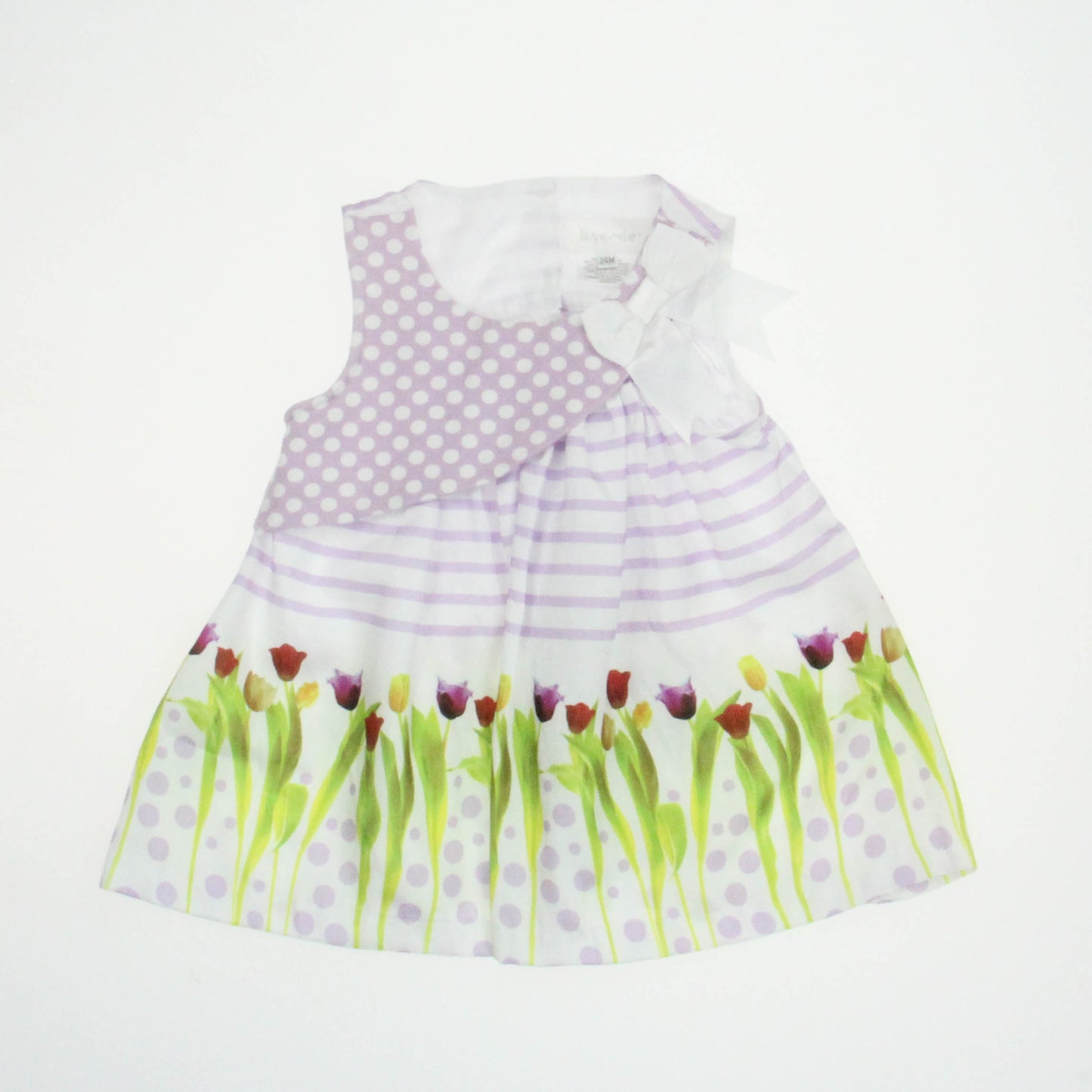 Lavendar Girls Purple | White | Green Dress Size: 24 Months Purple | White | Green