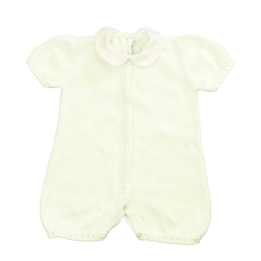 Le Guignol Girls White | Pink Romper Size: 3 Months White | Pink