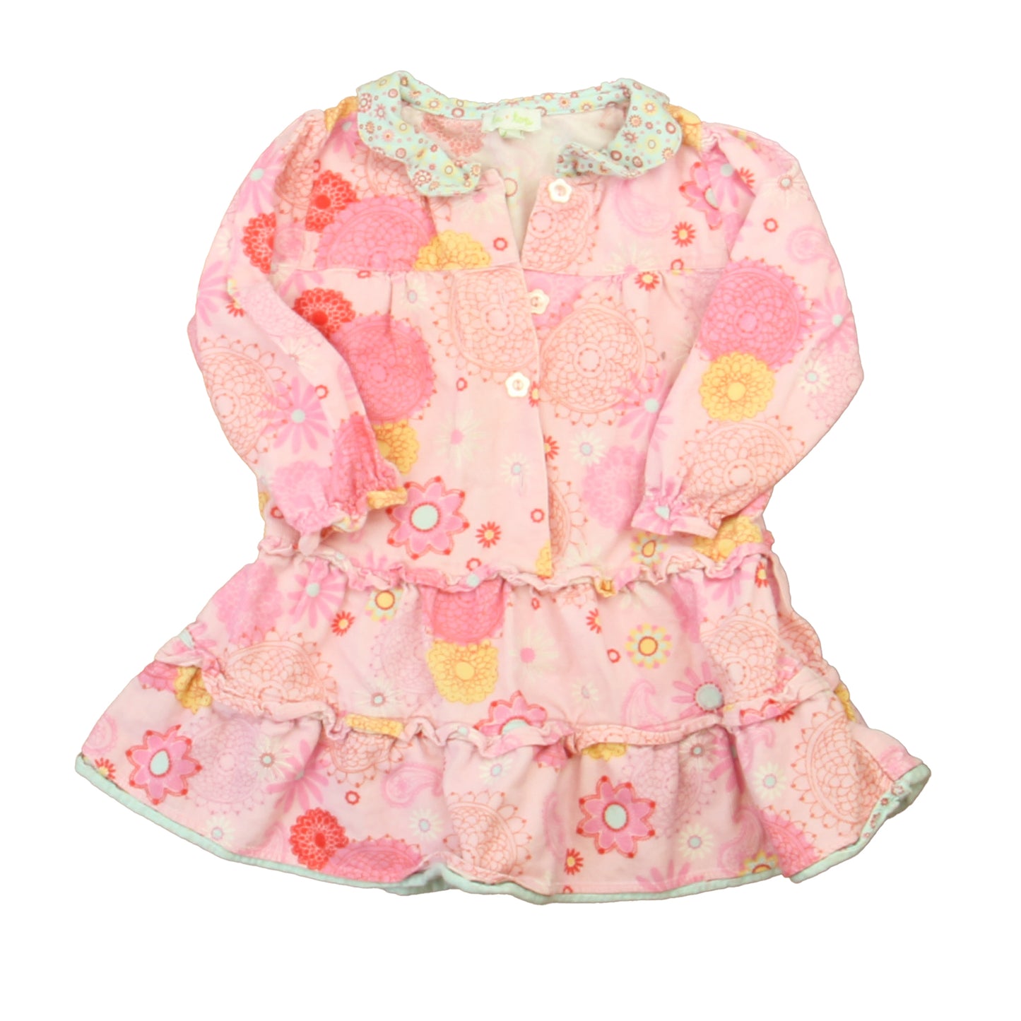 Le Top Girls Pink Floral Dress Size: 18 Months Pink Floral