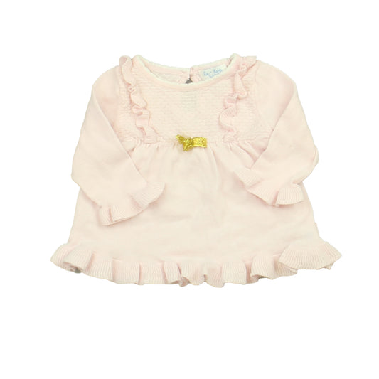 Le Top Girls Pink Sweater Dress Size: 3 Months Pink