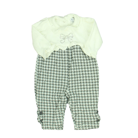 Le Top Girls White | Grey Long Sleeve Outfit Size: 3 Months White | Grey