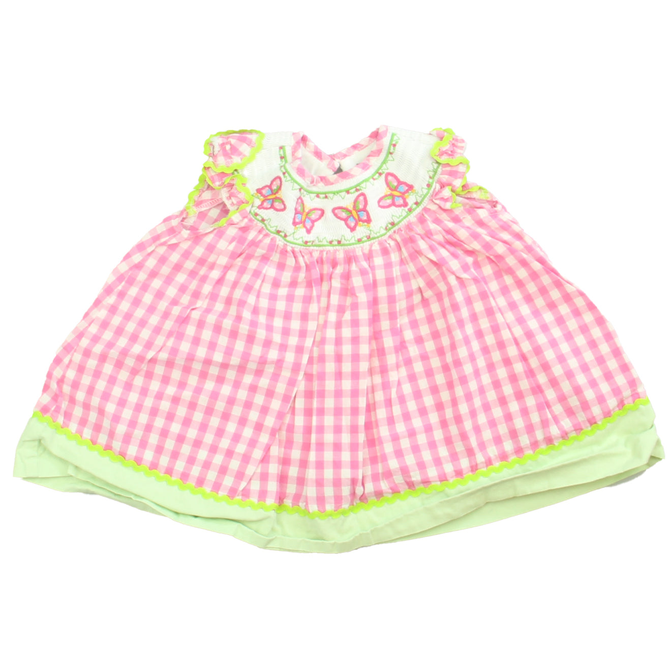 Lil Cactus Girls Pink | White Dress Size: 3-6 Months Pink | White
