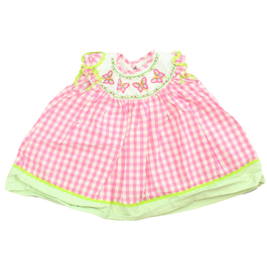 Lil Cactus Girls Pink | White Dress Size: 3-6 Months Pink | White
