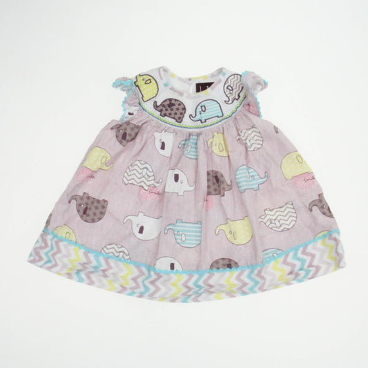 Lil Cactus Girls Pink | White Dress Size: 3-6 Months Pink | White