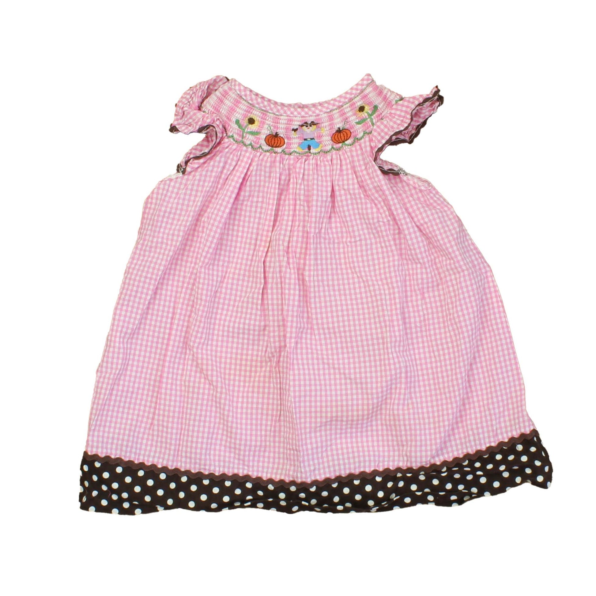 Lil Cactus Girls Pink | Brown Dress Size: 6-12 Months Pink | Brown