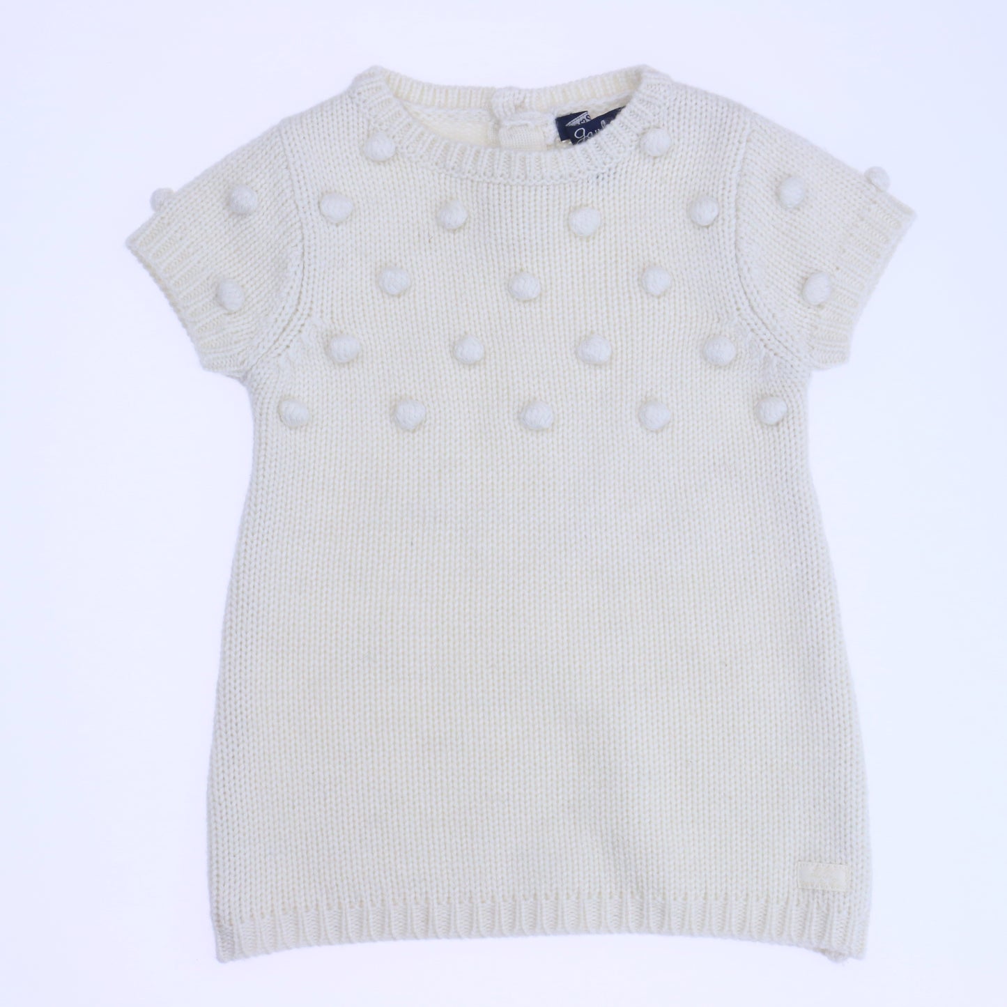Lili Gaufrette Girls Ivory Sweater Dress Size: 6 Months Ivory