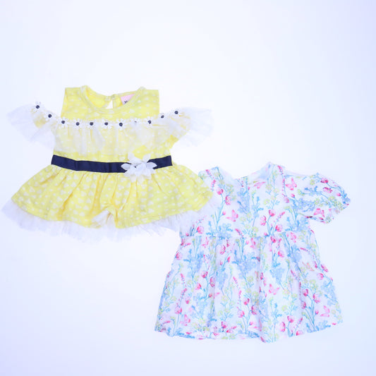 Little Lass | Penelope Mack Girls White | Yellow Blouse Size: 12 Months White | Yellow