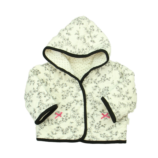 Little Me Girls White | Black Jacket Size: 3 Months White | Black