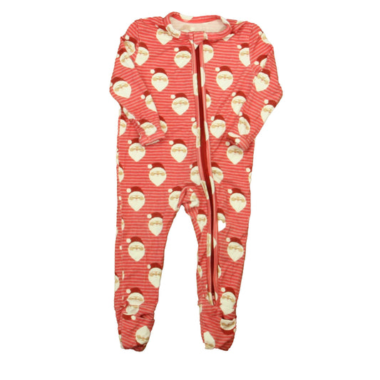 Little Pajama Co Unisex Red Santa 1-piece footed Pajamas Size: 3-6 Months Red Santa