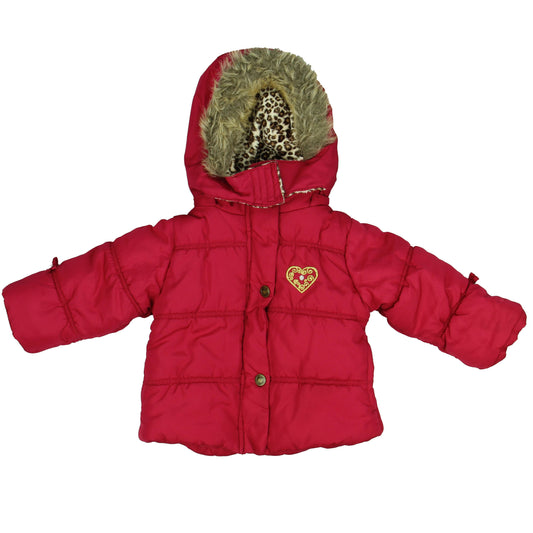 London Fog Girls Fuschia Winter Coat Size: 12 Months Fuschia