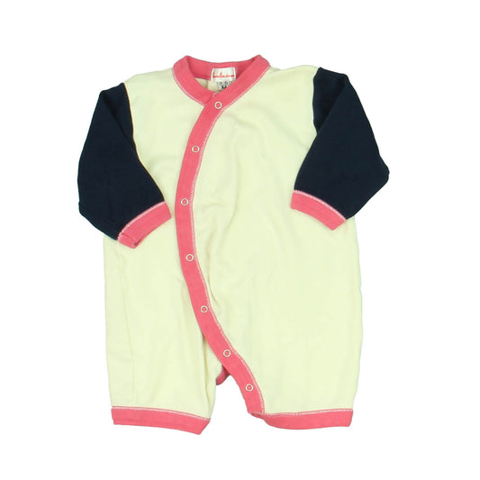 Loralin Design Girls Ivory | Navy Long Sleeve Outfit Size: 3-6 Months Ivory | Navy