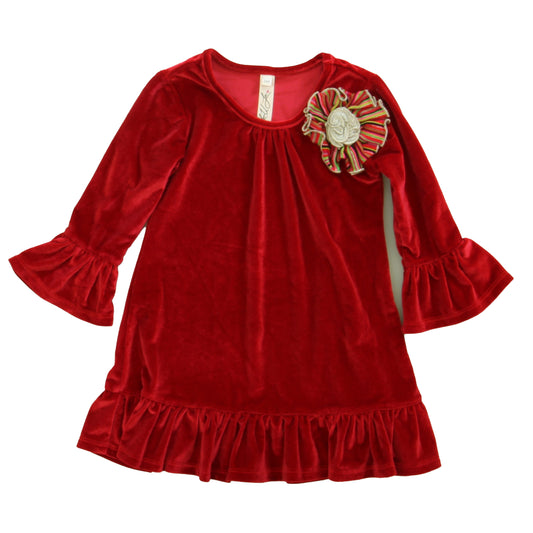 Love U Lots Girls Red Dress Size: 24 Months Red
