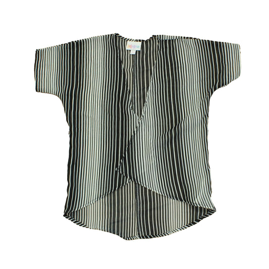 LuLaRoe Girls Black | White Blouse Size: 12 Months Black | White