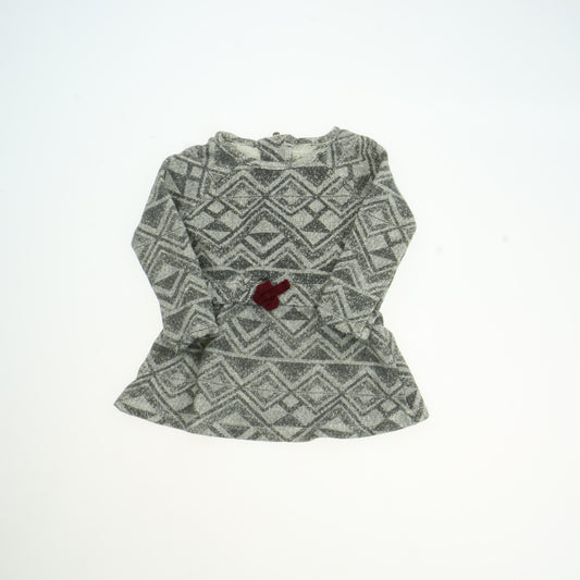Lucky Brand Girls Grey Dress Size: 12 Months Grey