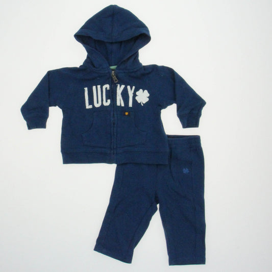 Lucky Brand Unisex Blue Apparel Sets Size: 3-6 Months Blue