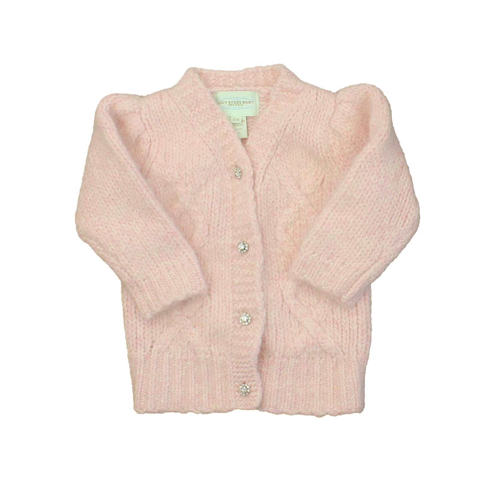 Lucy Sykes Girls Pink Cardigan Size: 12 Months Pink