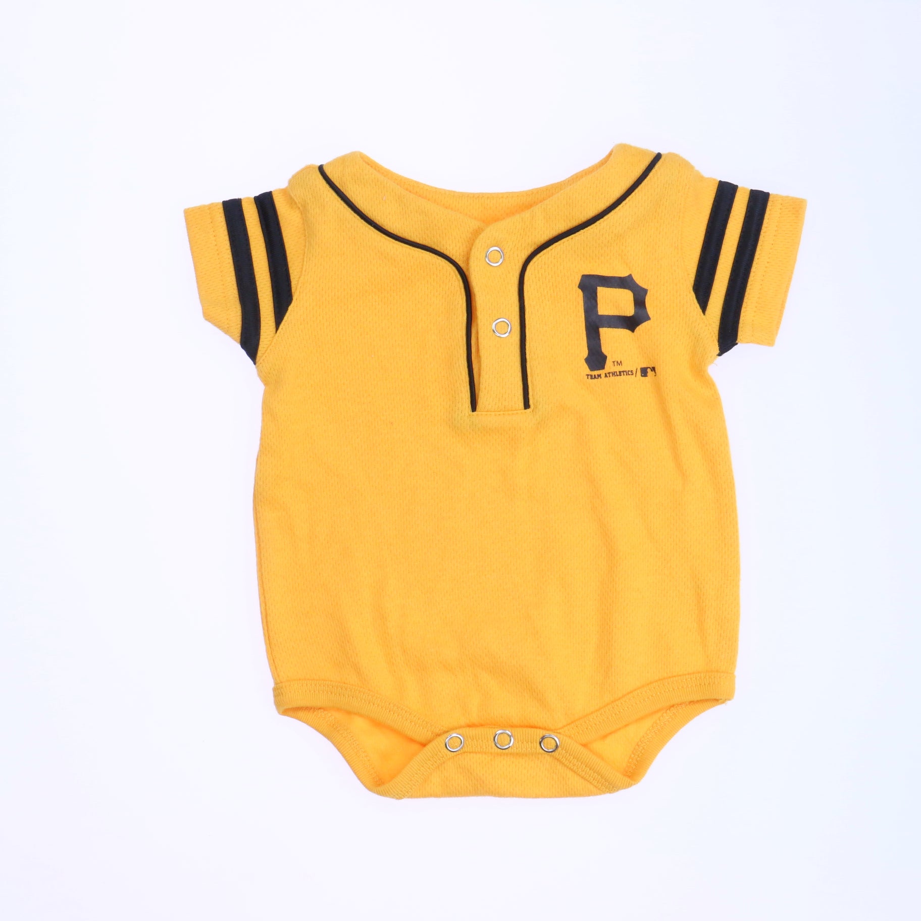 MLB " Pittsburgh" Boys Yellow Onesie Size: 0-3 Months Yellow