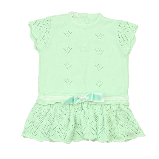 Mac Ilusion Girls Aqua Sweater Dress Size: *3-6 Months Aqua