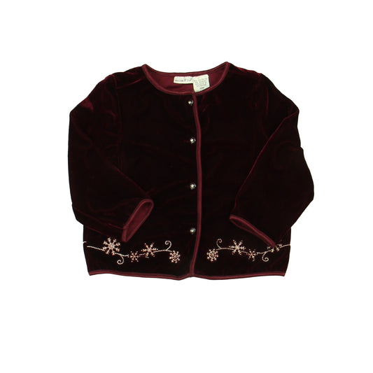 Maggie & Zoe Girls Burgundy Cardigan Size: 18 Months Burgundy