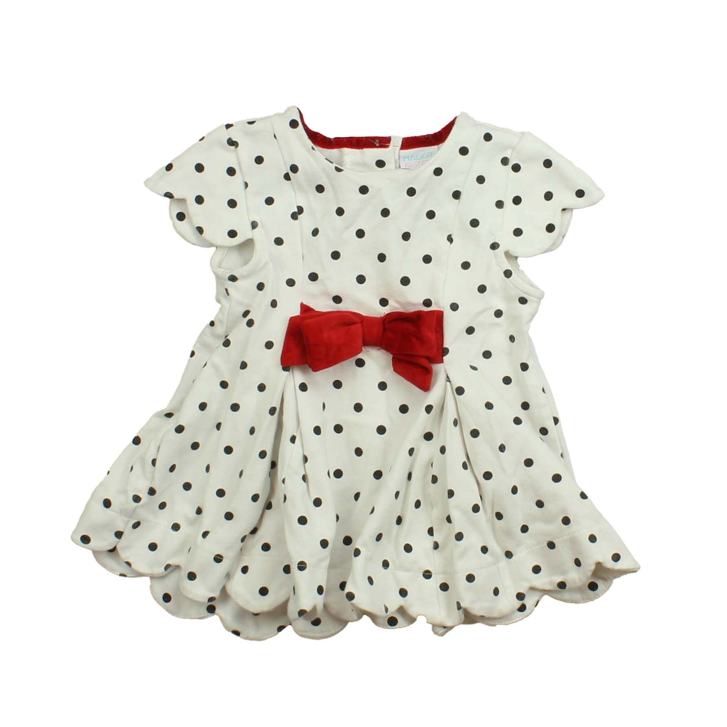 Maggie & Zoe Girls Ivory | Black | Red Shirt Size: 24 Months Ivory | Black | Red